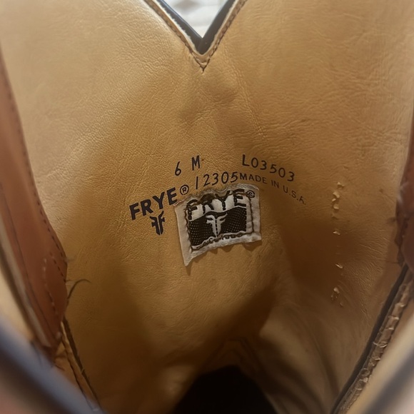 Frye Tall Boots BROWN excellent condition size 6 men’s/ size 8 women’s - Picture 6 of 6